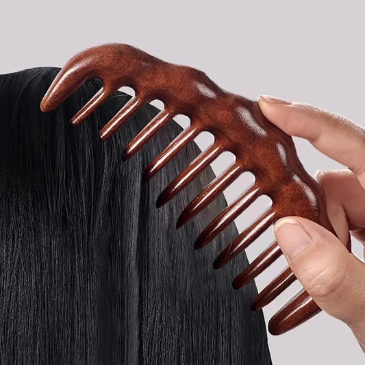 Natural Sandalwood Wide Tooth Comb