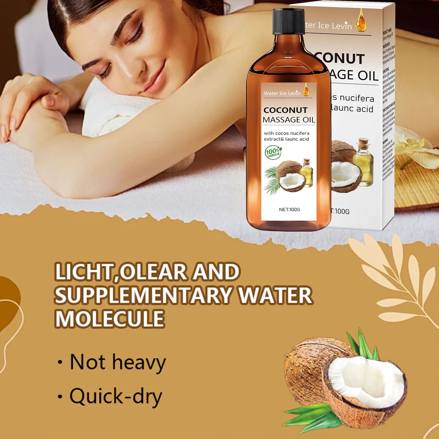 Natural Coconut Massage Oil