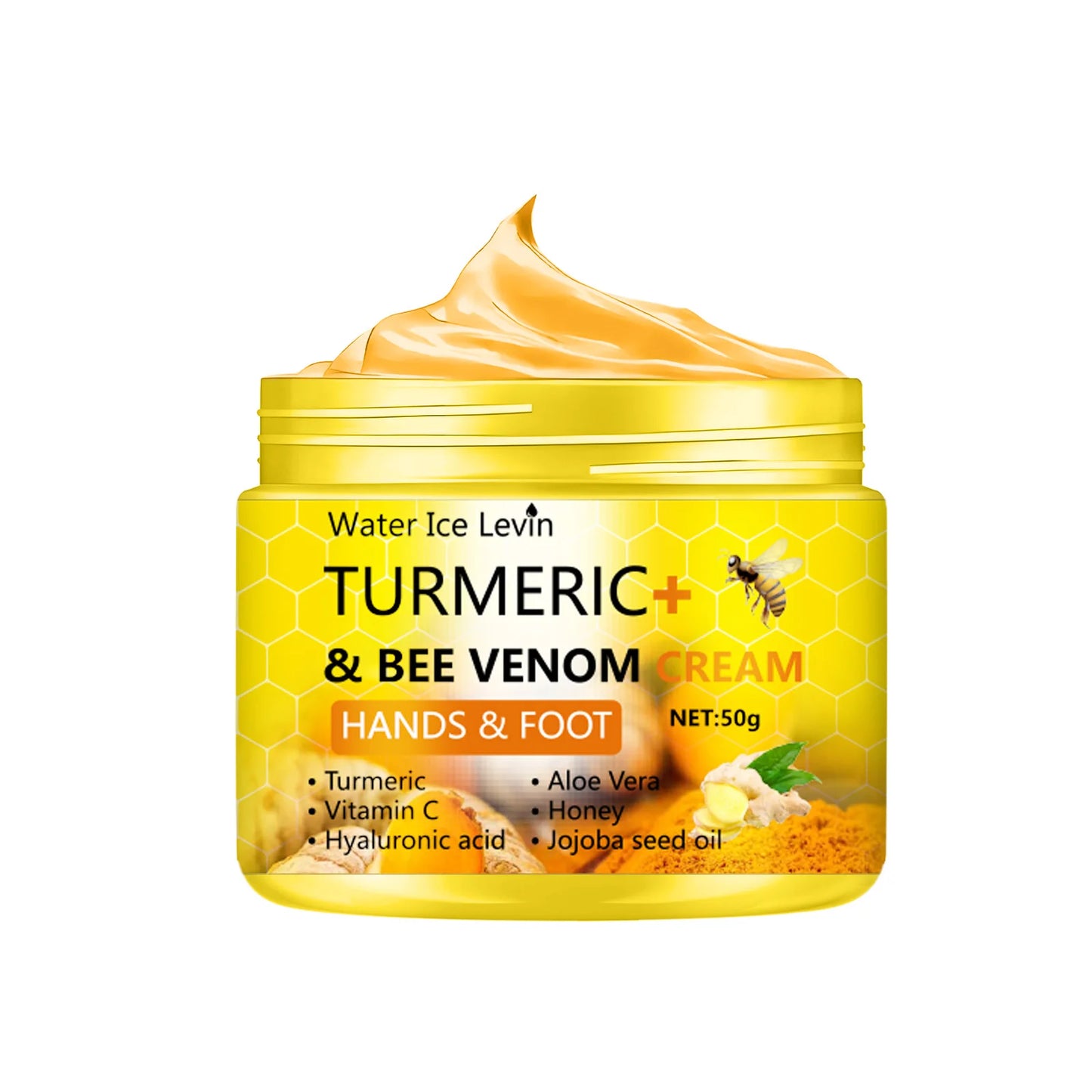 Turmeric & Bee Venom Healing Foot & Hand Cream | Crack Repair & Skin Renewal