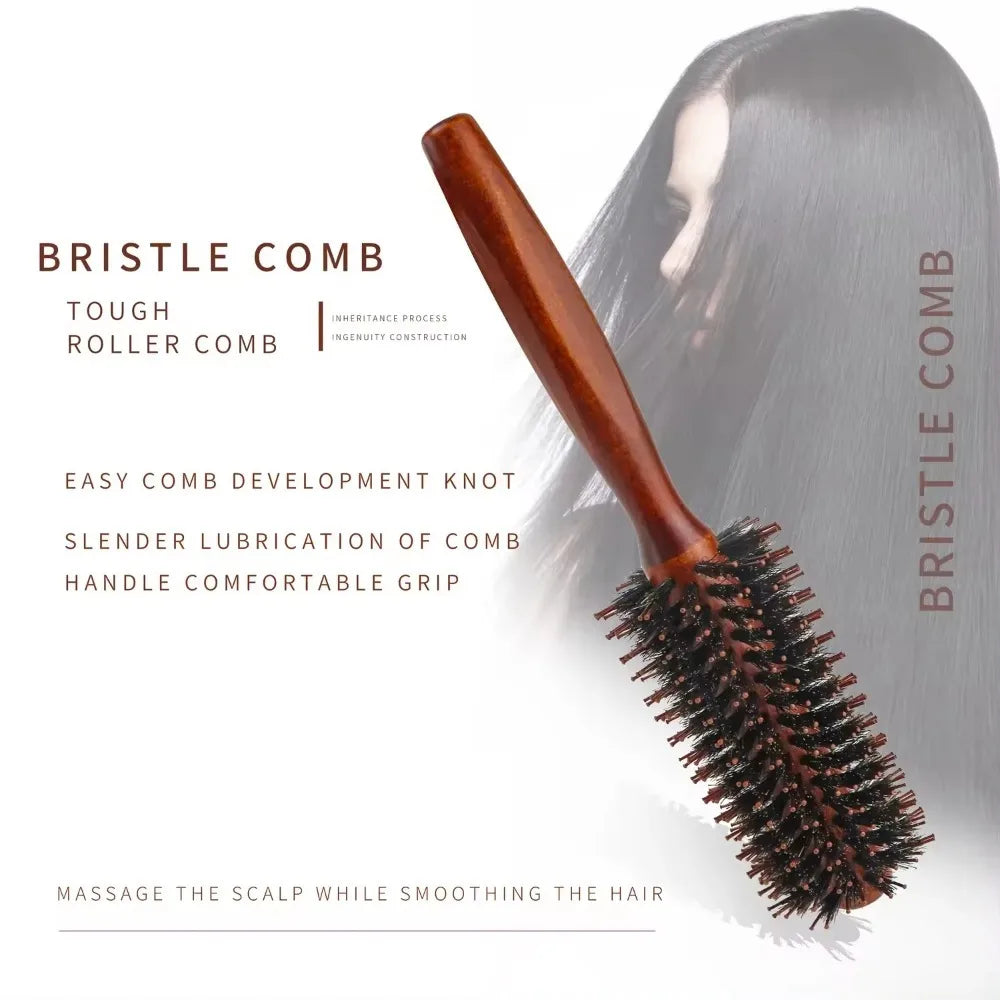 Natural Boar Bristle Hair Brush | Shine, Frizz Control & Sustainable Styling