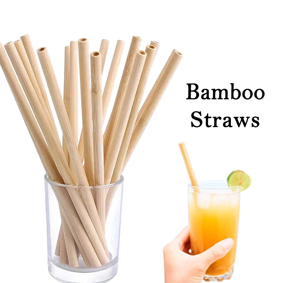 Natural Bamboo Drinking Straws | Reusable, Eco-Friendly & Plastic-Free