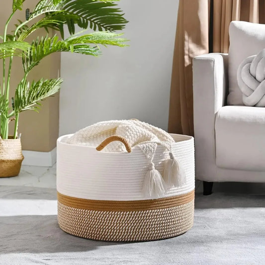 Cotton Rope Woven Laundry Hamper