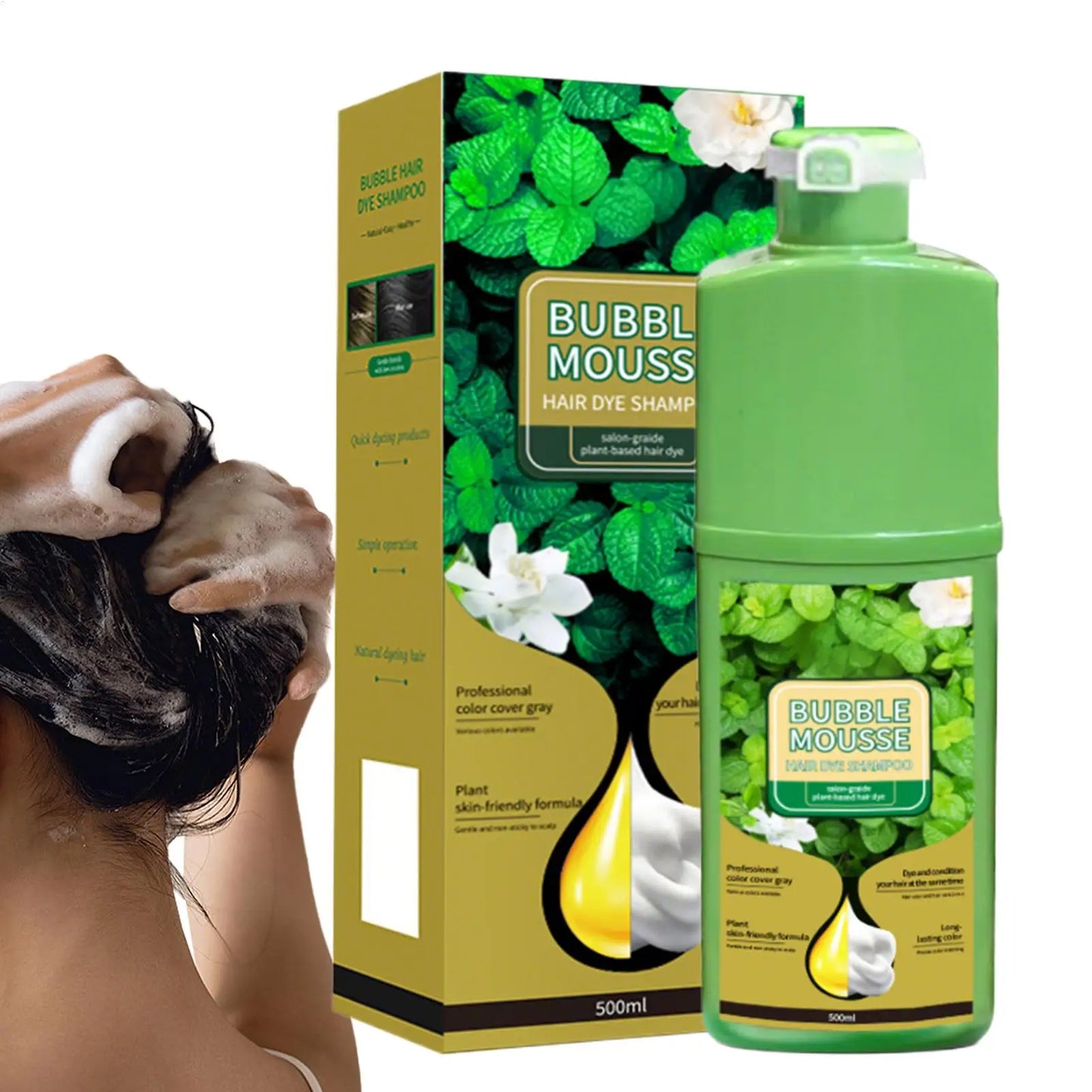 Natural Plant Herbal Hair Dye Shampoo