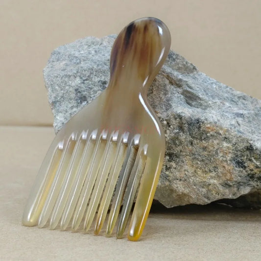 Anti-Static Natural White Horn Comb