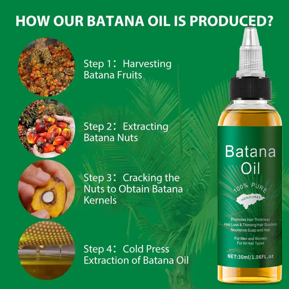 100% Pure Batana Hair Oil | Repair, Nourish & Restore Shine