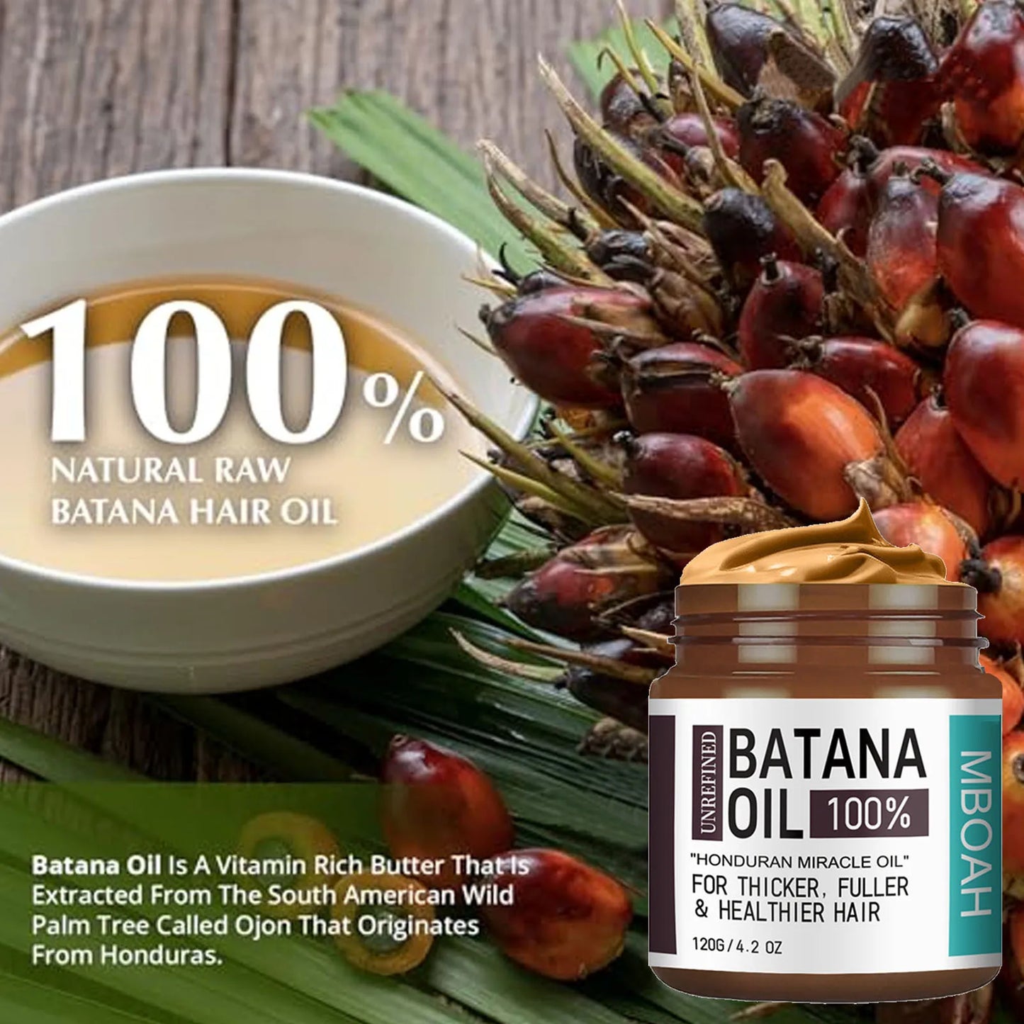 100% Pure Batana Oil from Honduras | Hair Growth & Nourishment Oil