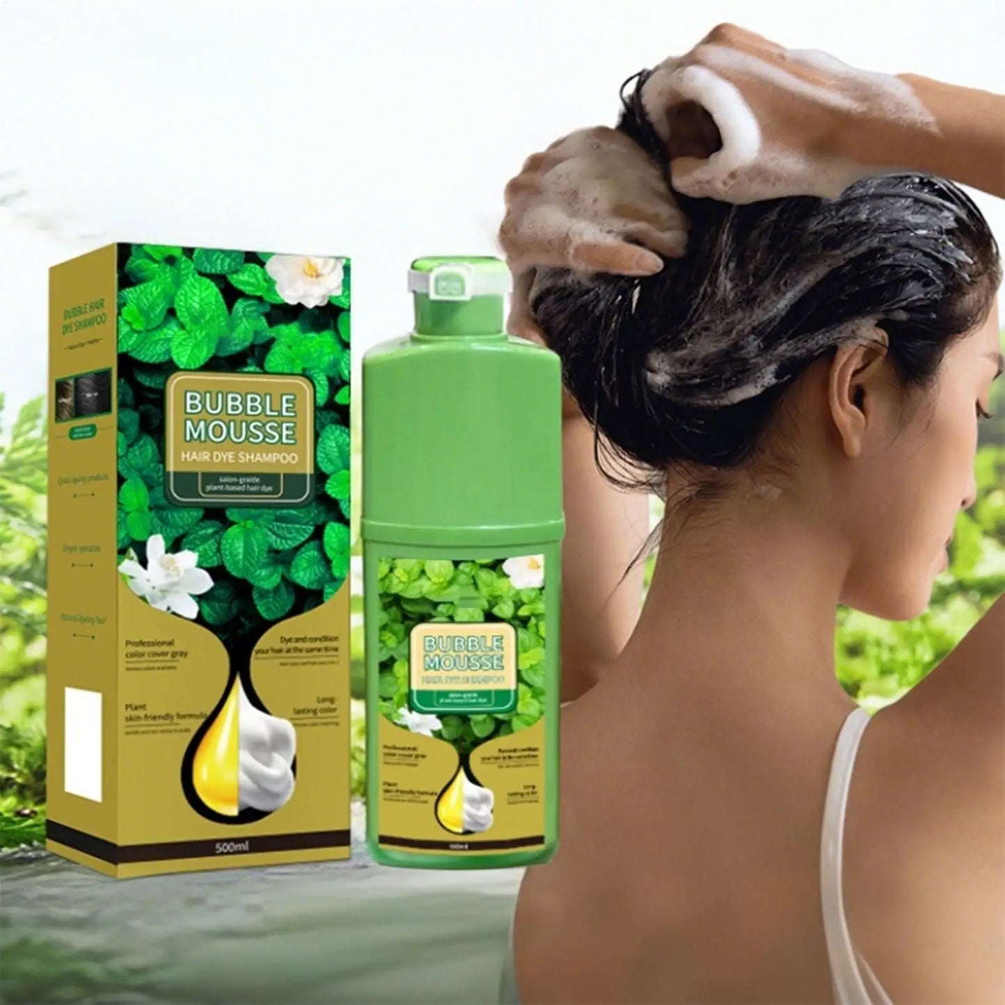 Natural Plant Herbal Hair Dye Shampoo