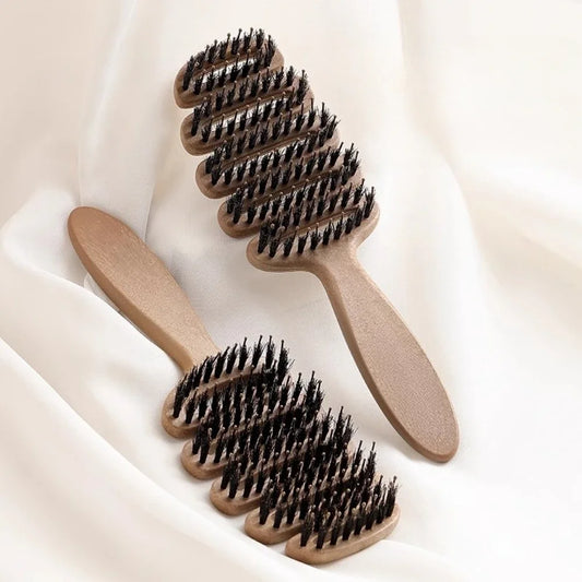 Boar Bristle Paddle Hair Brush