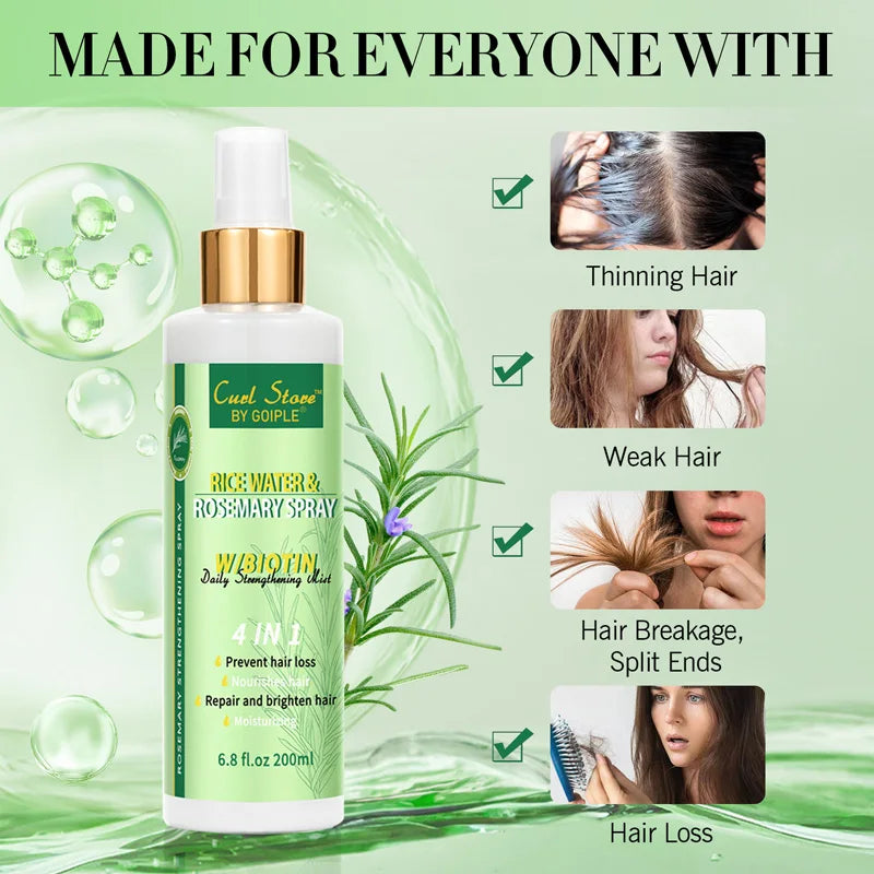 Natural Rice Water & Rosemary Spray