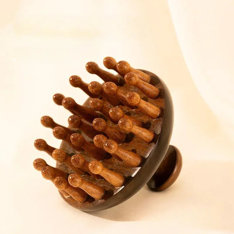 Natural Sandalwood Guasha Massage Comb | Scalp & Body Therapy Tool