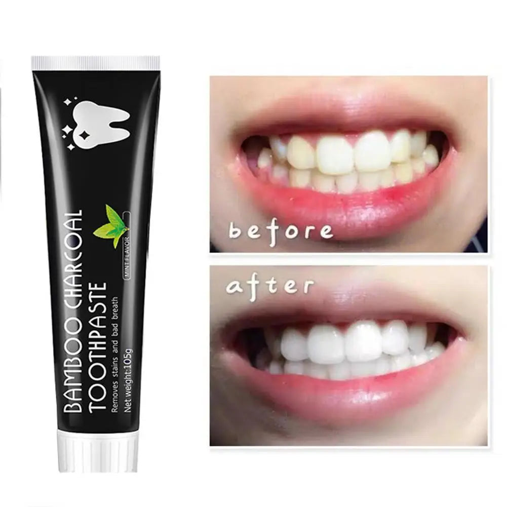 Bamboo Charcoal Teeth Whitening Toothpaste & Powder