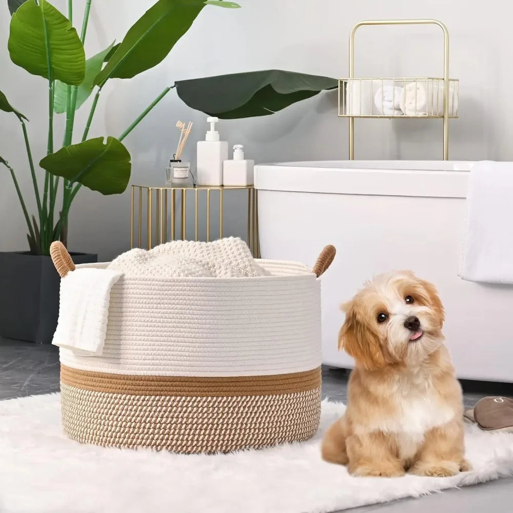 Cotton Rope Woven Laundry Hamper