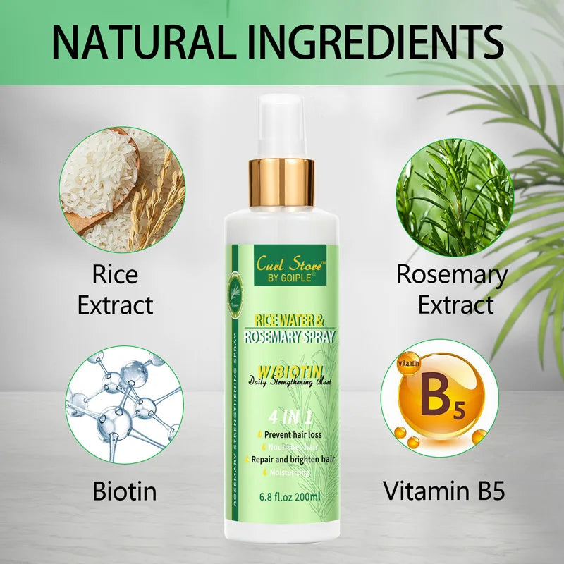 Natural Rice Water & Rosemary Spray