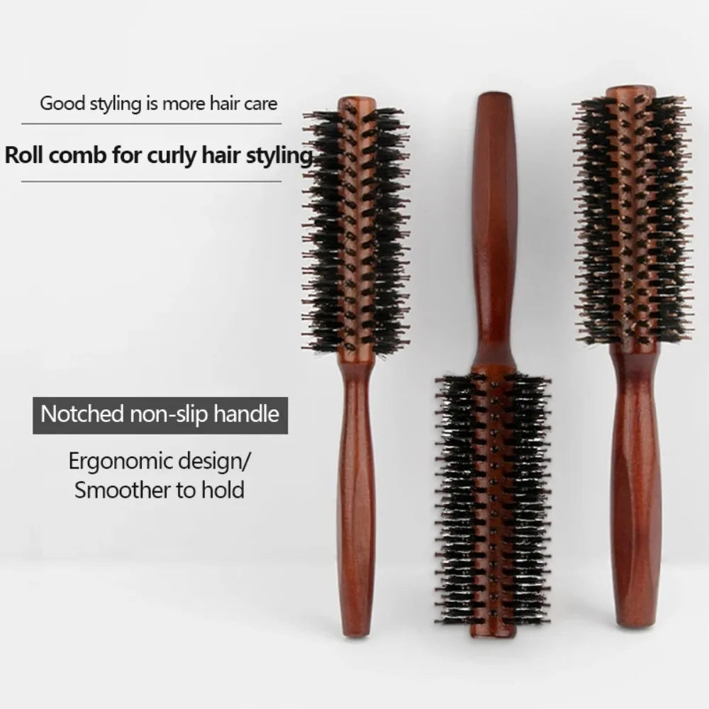 Natural Boar Bristle Hair Brush | Shine, Frizz Control & Sustainable Styling