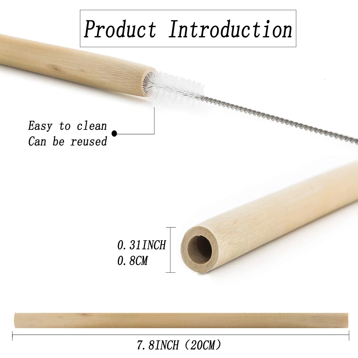 Natural Bamboo Drinking Straws | Reusable, Eco-Friendly & Plastic-Free