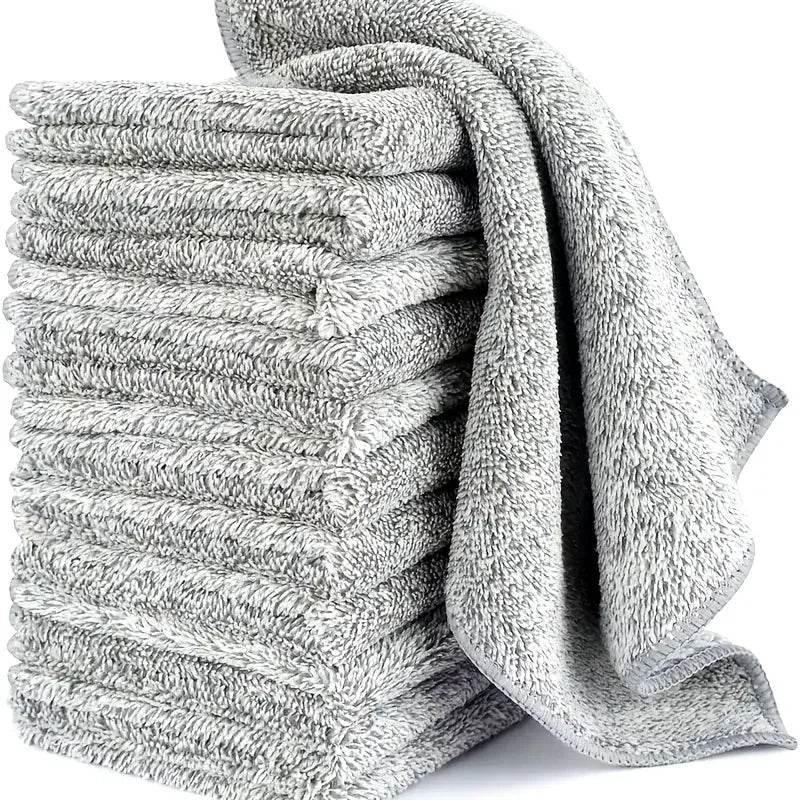 Bamboo Charcoal Microfiber Cleaning Cloth
