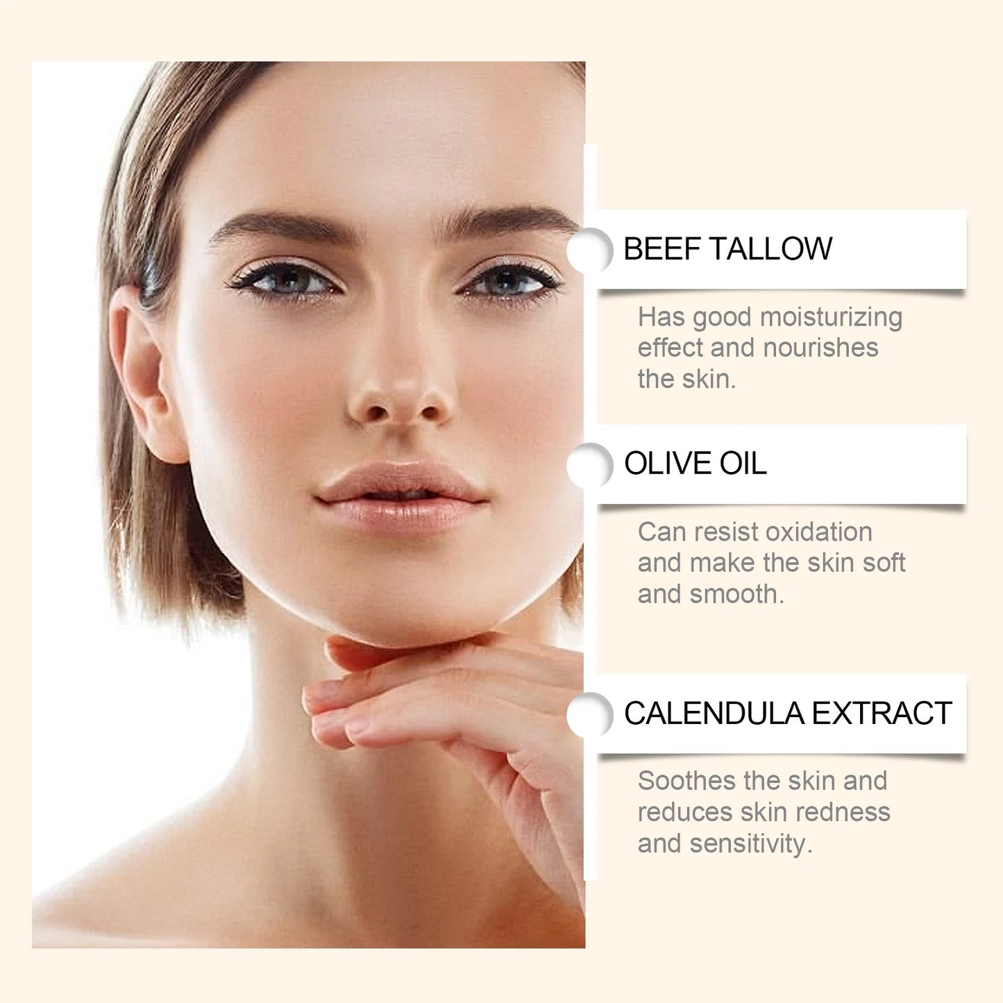 Grass-Fed Beef Tallow & Wild Honey Face & Body Cream | Deep Moisture Balm