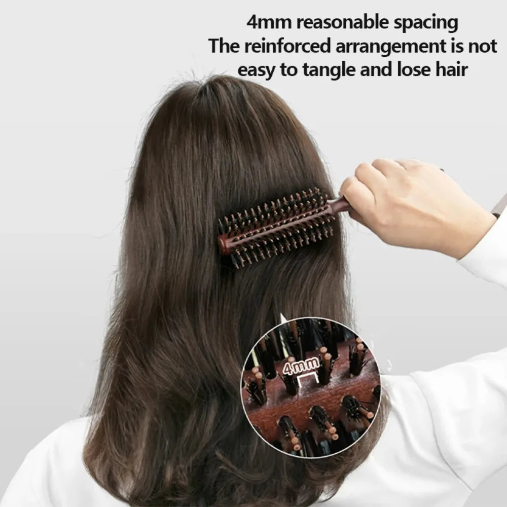 Natural Boar Bristle Hair Brush | Shine, Frizz Control & Sustainable Styling