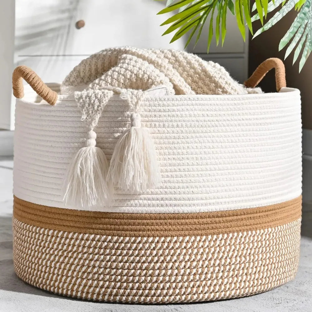 Cotton Rope Woven Laundry Hamper