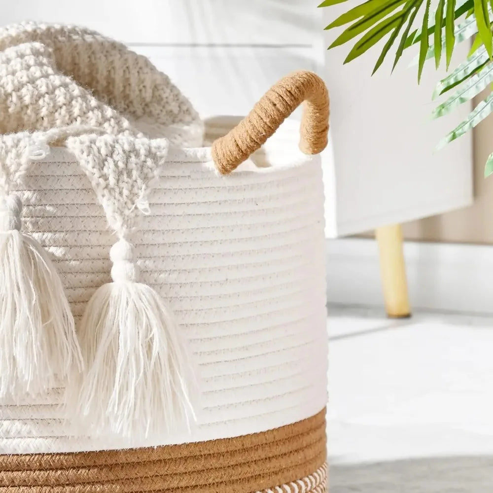 Cotton Rope Woven Laundry Hamper