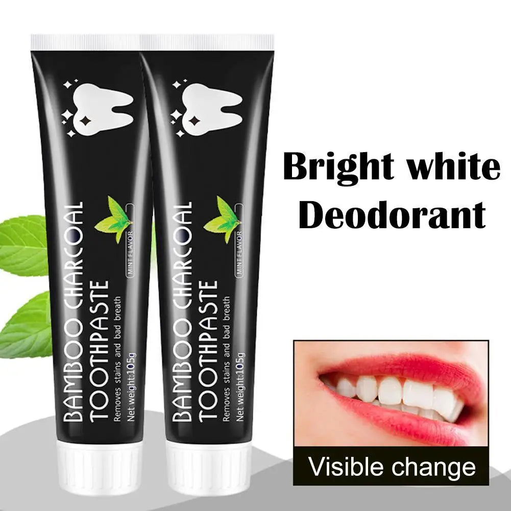 Bamboo Charcoal Teeth Whitening Toothpaste & Powder