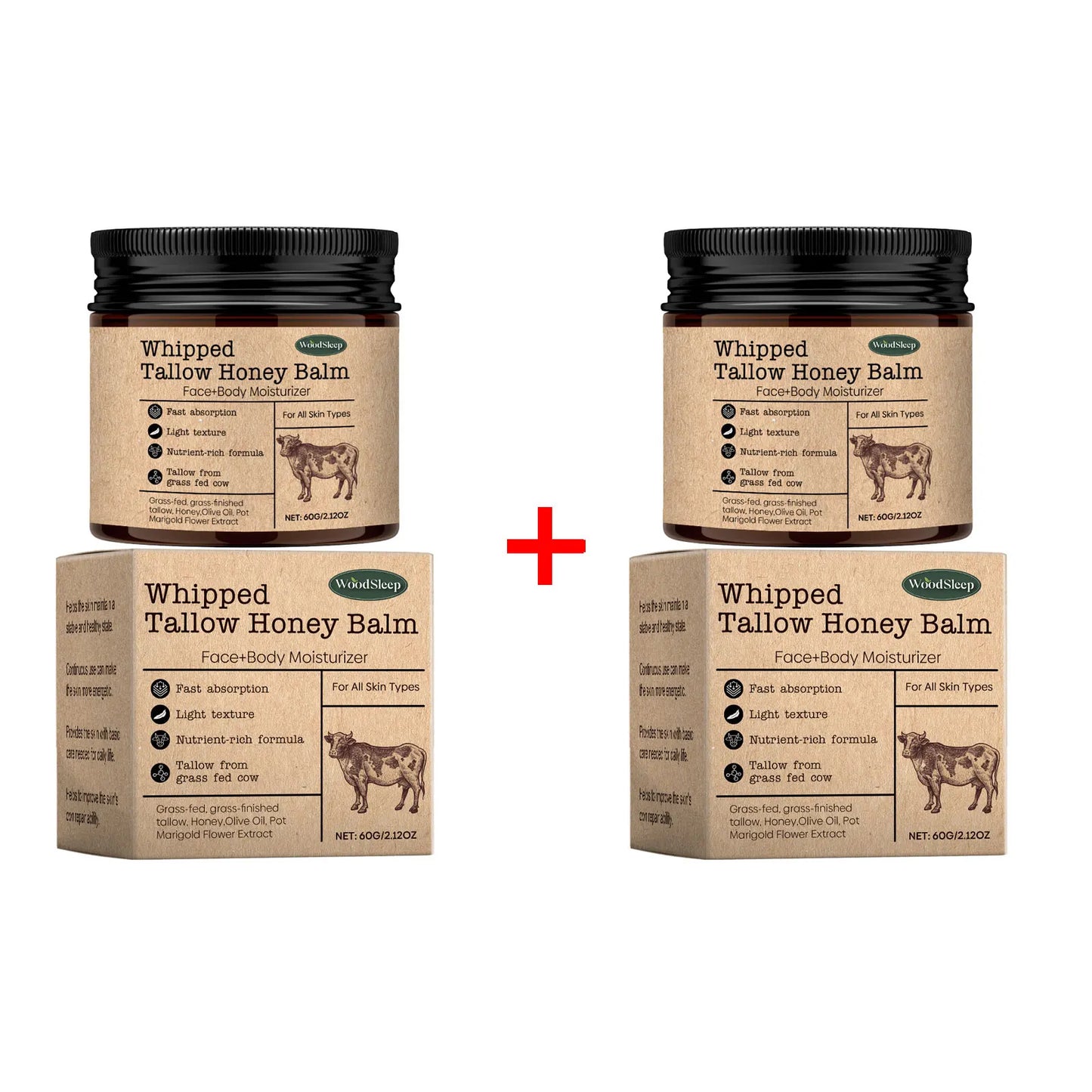 Grass-Fed Beef Tallow & Wild Honey Face & Body Cream | Deep Moisture Balm