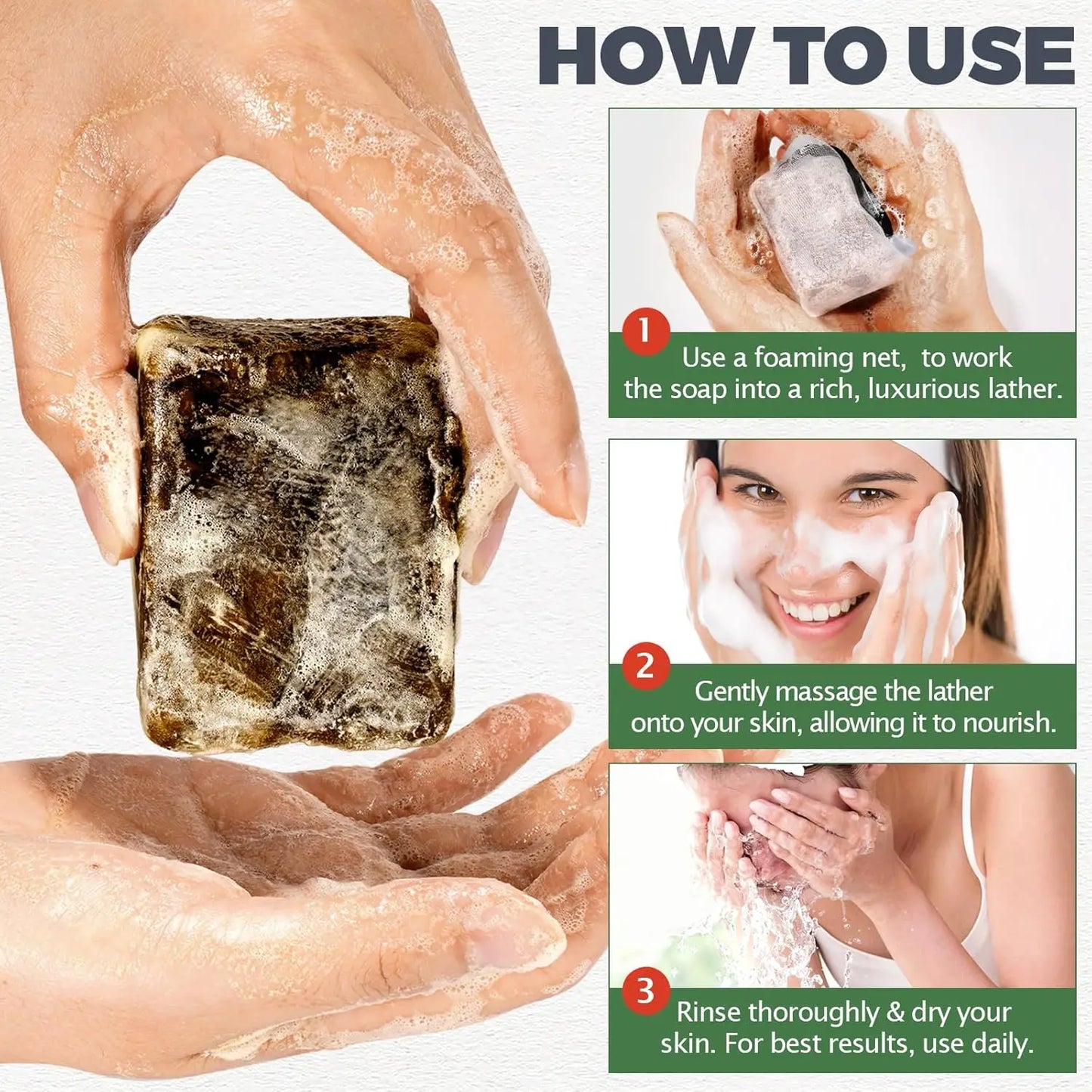 Organic African Black Soap Bar